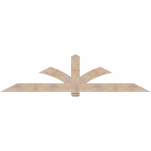 Ekena Millwork Redmond Smooth Timber Gable Bracket, Douglas Fir, 96"W x 24"H x 1 1/2"D x 5 1/2"F, 6/12 Pitch GBW096X24X0206RED00SDF - main